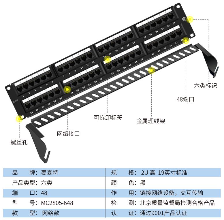 MC2805-648(六類(lèi)網(wǎng)絡(luò)款48口)規(guī)格參數(shù)